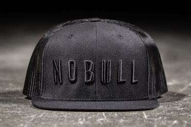 Nobull Flat-Brim Trucker Men's Hats Black | Australia (EM5397)